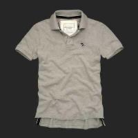 heren abercrombie and fitch korte polo t-shirt lichtgrijs moose logo Echt Wholesale t5ov6160